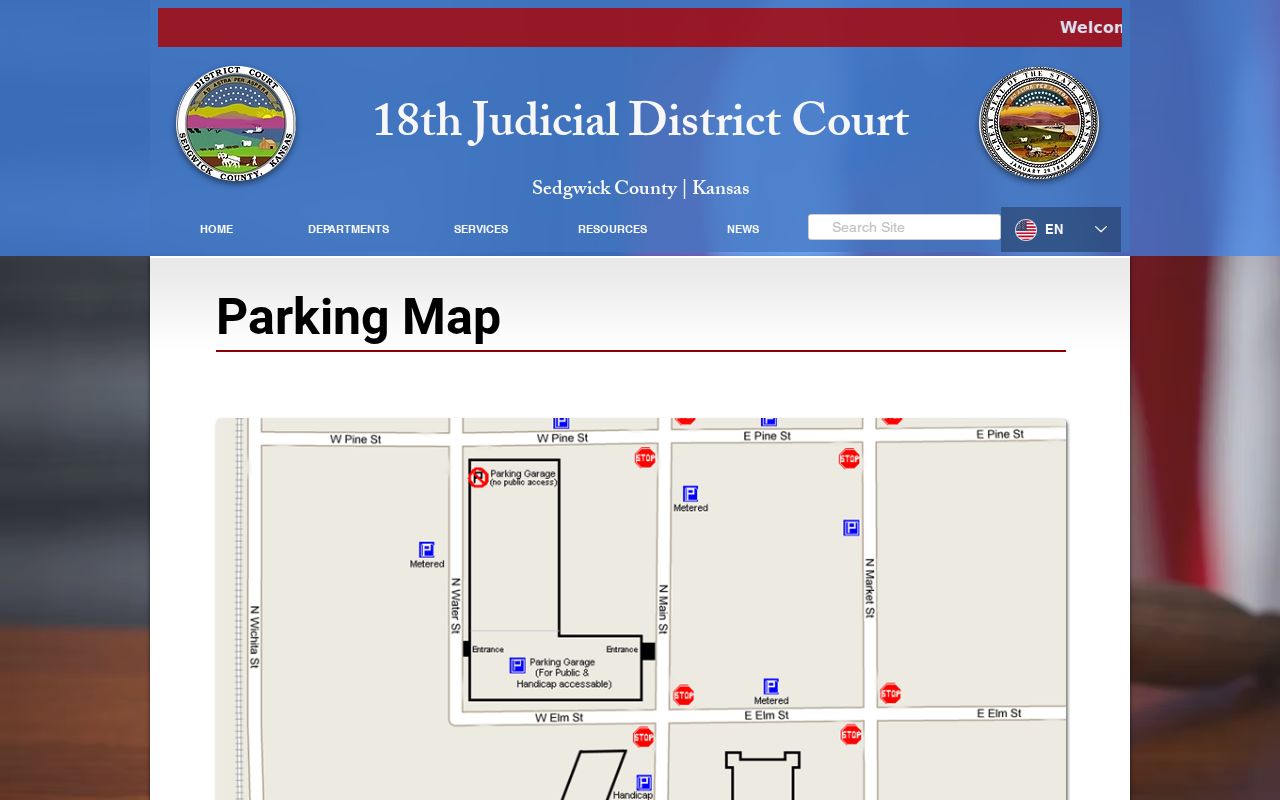 Sedgwick County court docket courthouse parking information