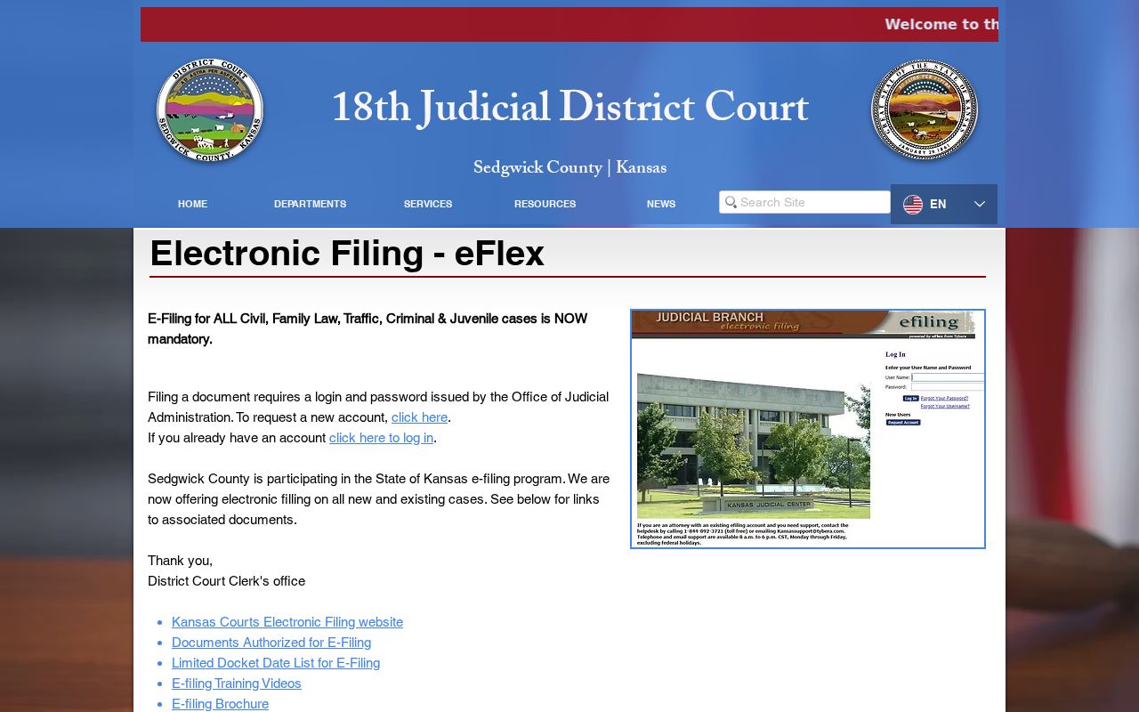 Sedgwick County electronic filing guidance