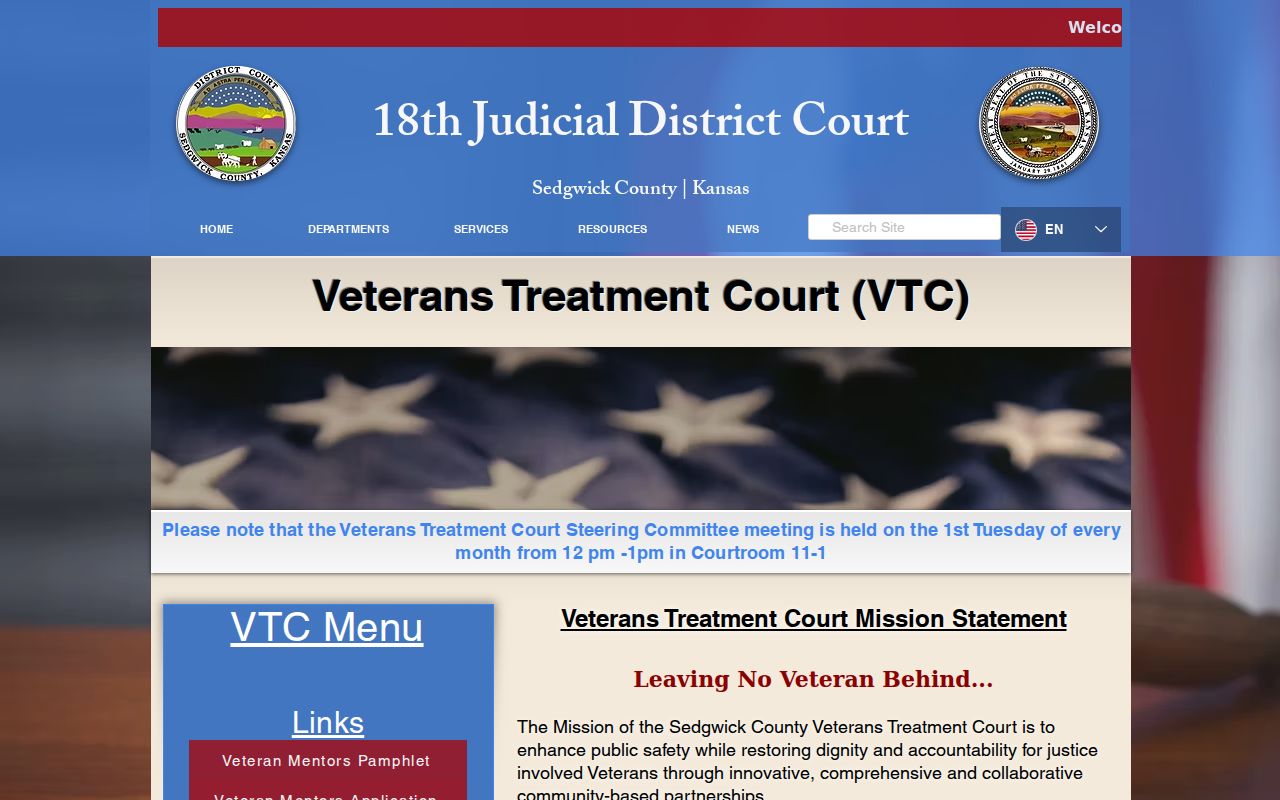 Sedgwick County Veterans Treatment Court information